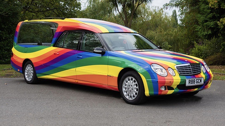 Rainbow hearse